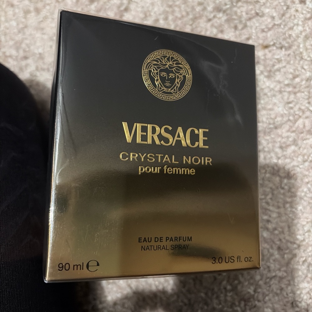Versace Crystal Noir Black and Gold Packaging